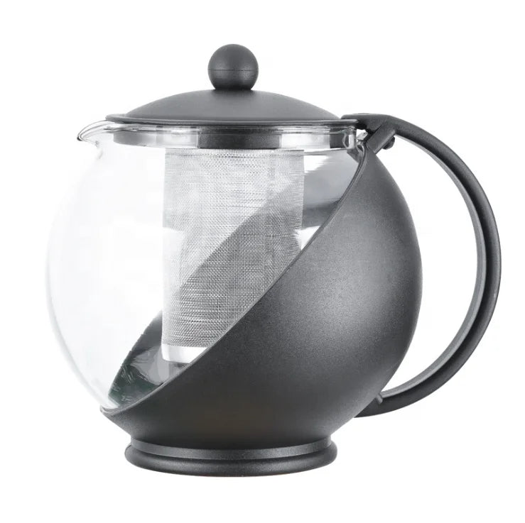 Théière en verre Borosilicate avec infuseur en acier inoxydable