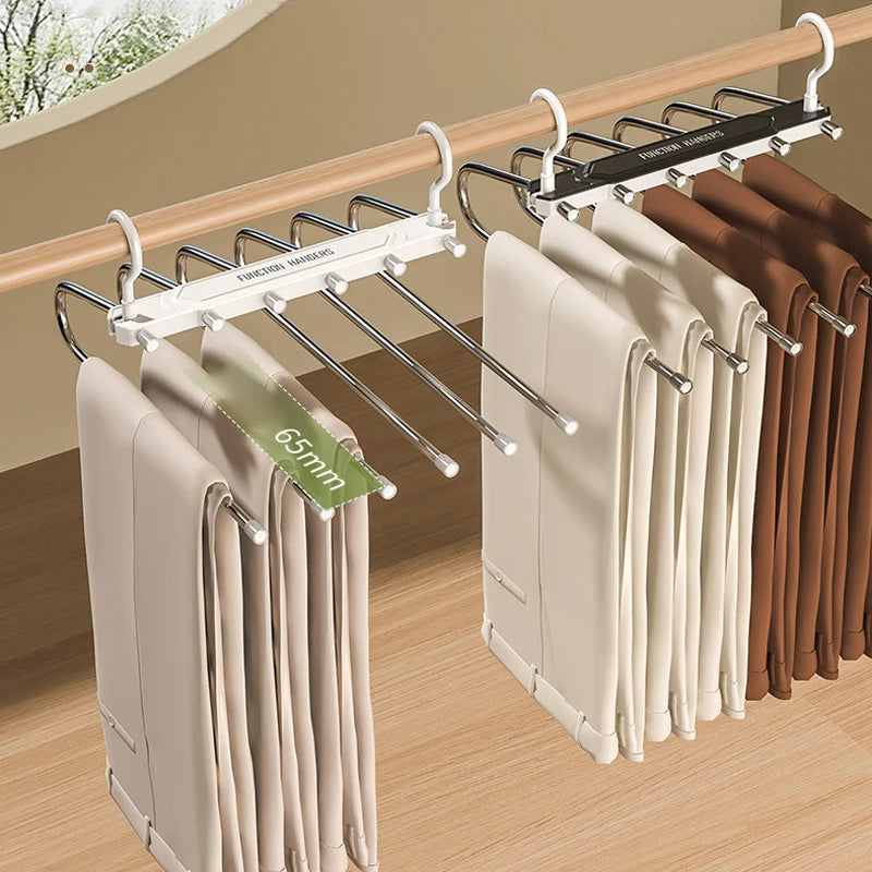 Lots de 2 cintres à pantalons à 6 positions