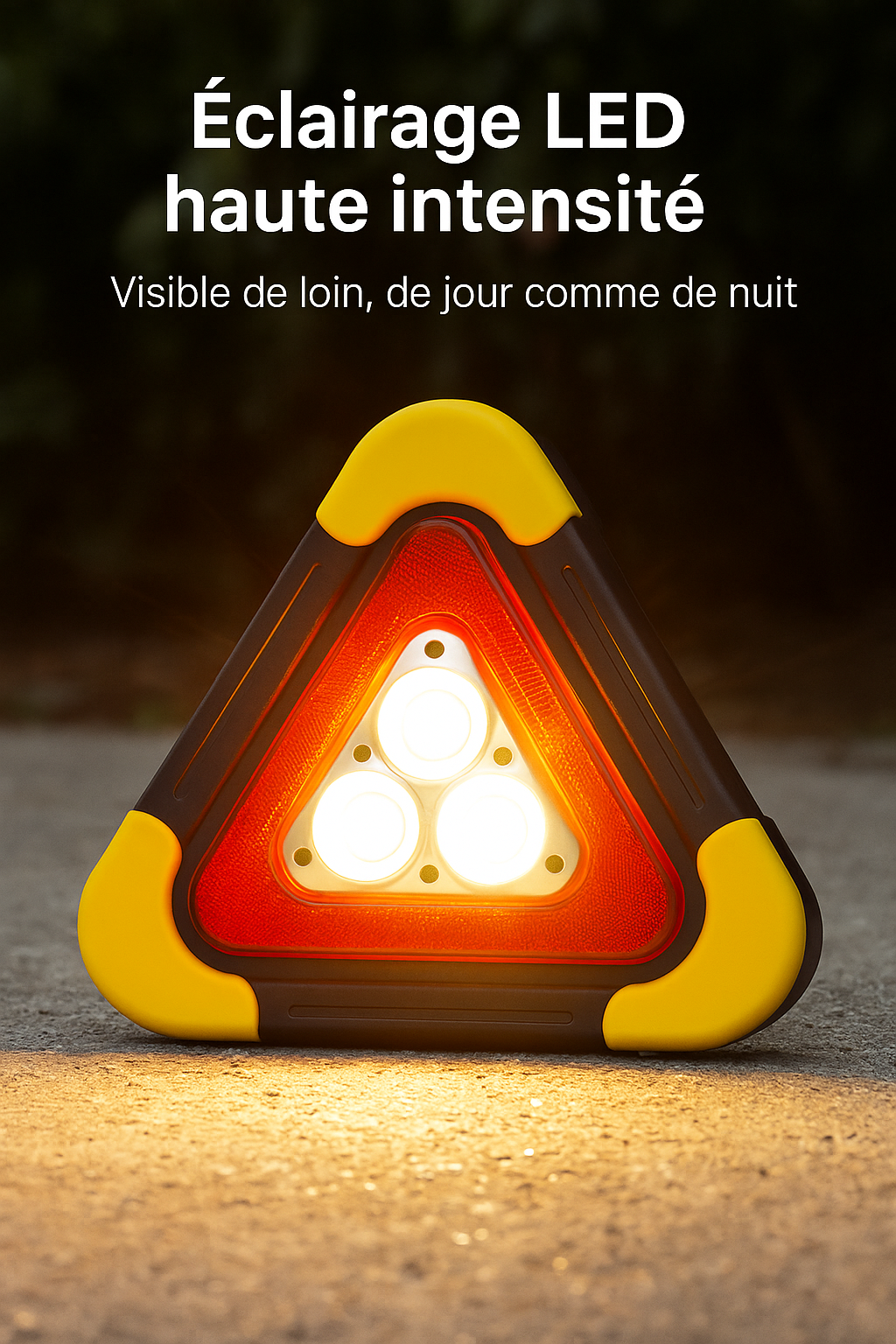 Triangle d’Avertissement Solaire 3 en 1